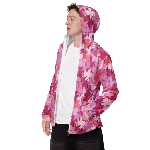 Petal Pulse on a Men's Windbreaker