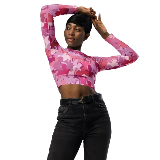 Petal Pulse on a Long Sleeve Crop Top
