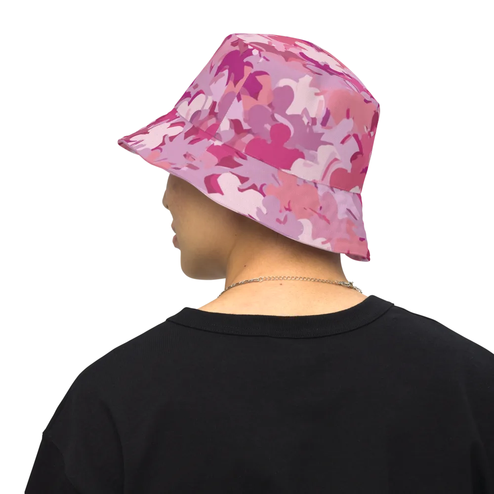 Petal Pulse on Reversible Bucket Hat — Back Inside