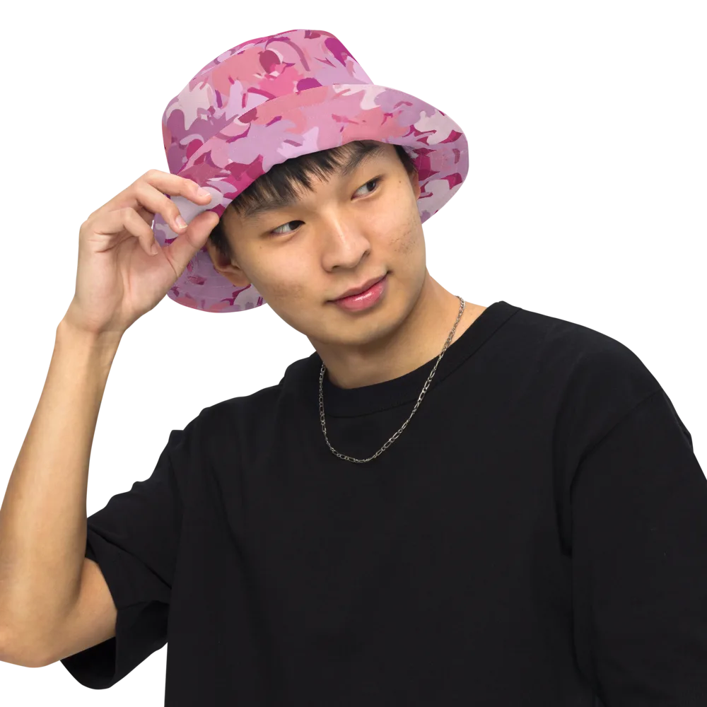 Petal Pulse on Reversible Bucket Hat — Front Inside