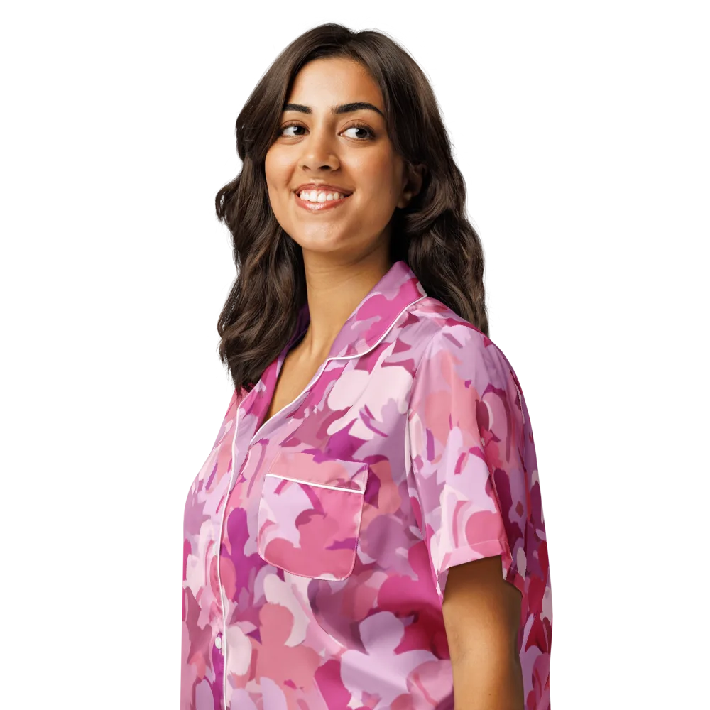 Petal Pulse on Women's Short Sleeve Pajama Top — Left Front
