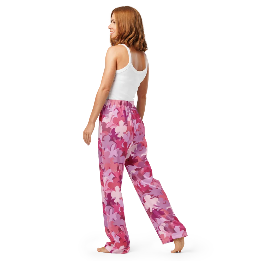 Petal Pulse on Women's Pajama Pants — Back