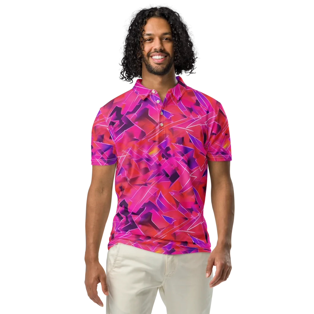 Signal Crush on Men's Slim Fit Polo Shirt — Front