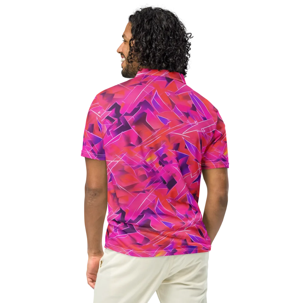 Signal Crush on Men's Slim Fit Polo Shirt — Back