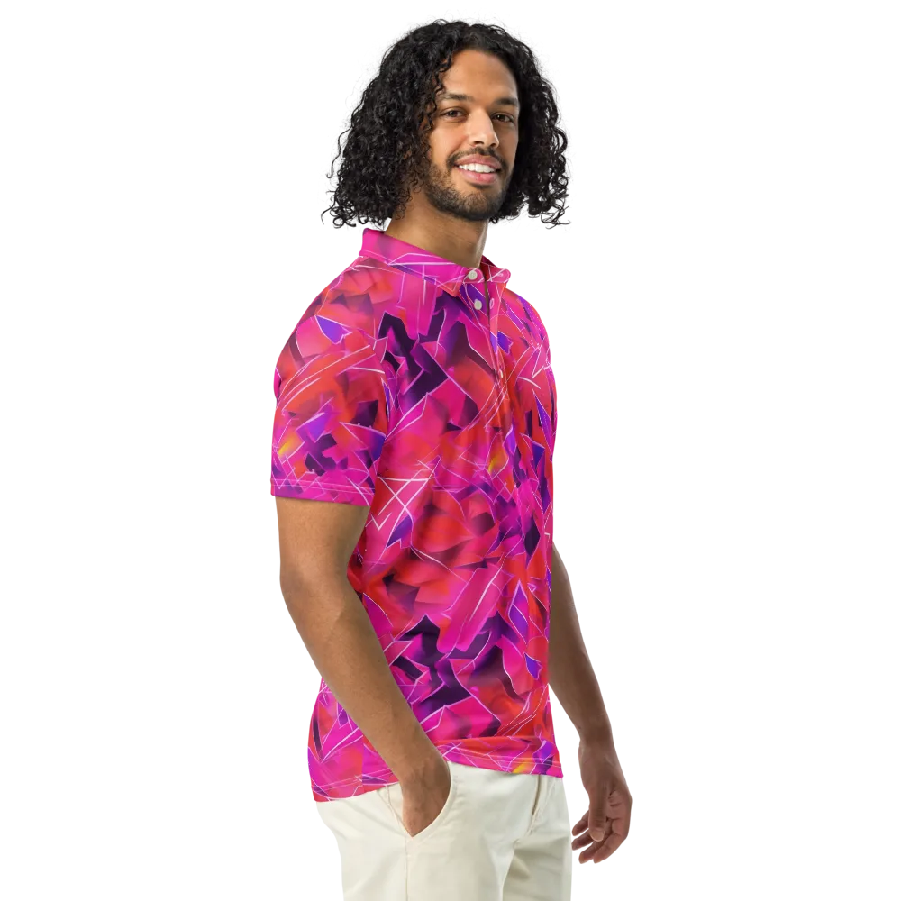 Signal Crush on Men's Slim Fit Polo Shirt — Right Front