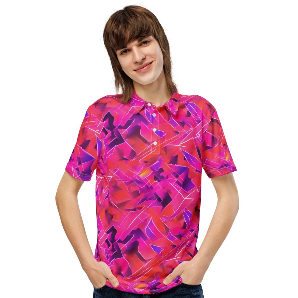 Signal Crush on Men's Slim Fit Polo Shirt — Front