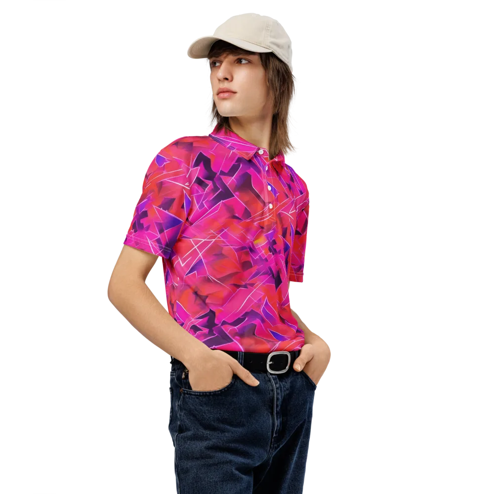Signal Crush on Men's Slim Fit Polo Shirt — Right Front