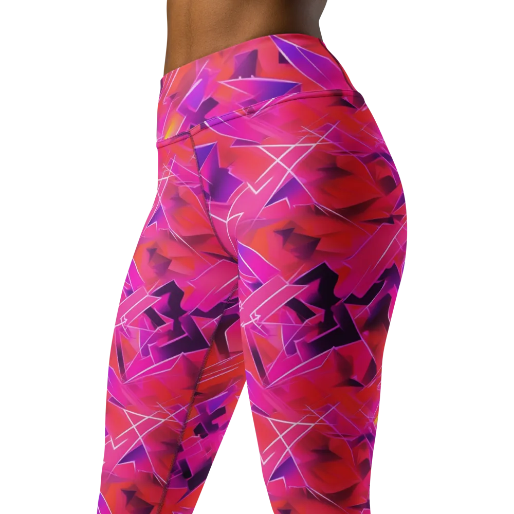 Signal Crush on Yoga Leggings — Left Front
