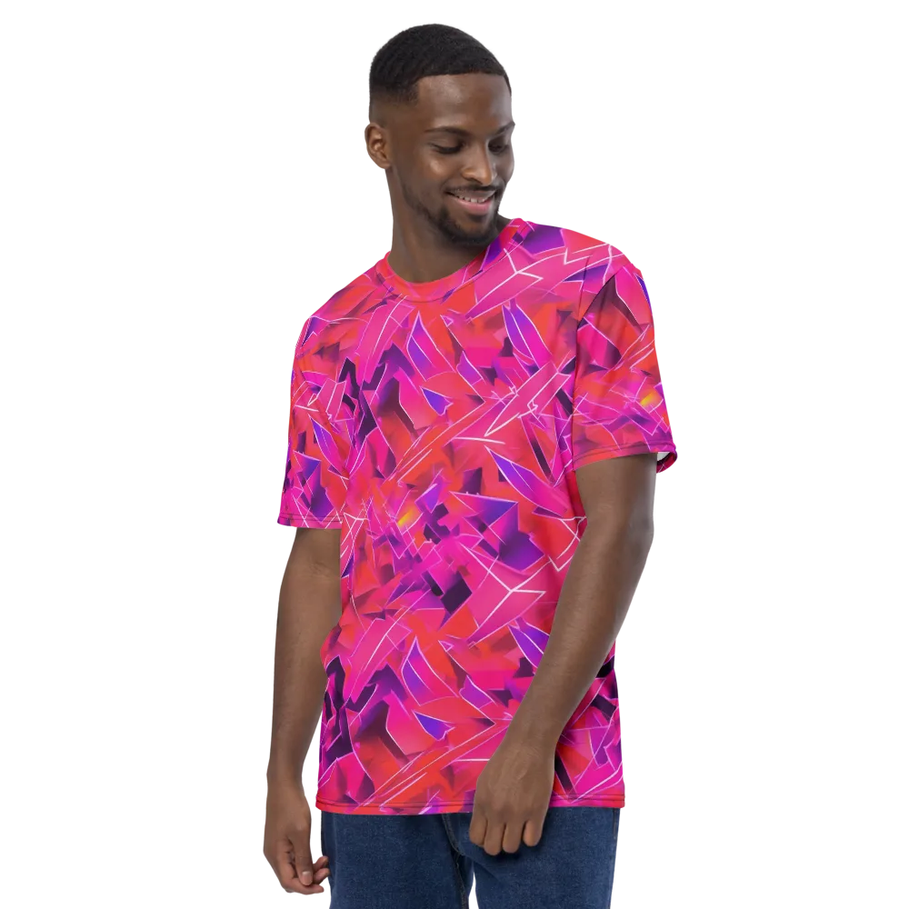 Signal Crush on Men's Crew Neck T-Shirt — Left