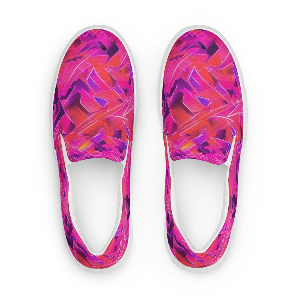 Signal Crush on Men's Slip-On Canvas Shoes — Front