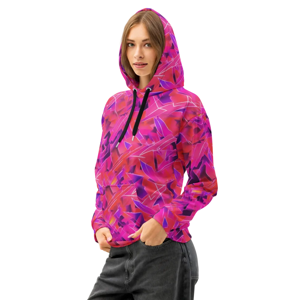 Signal Crush on Cotton Hoodie — Left Front