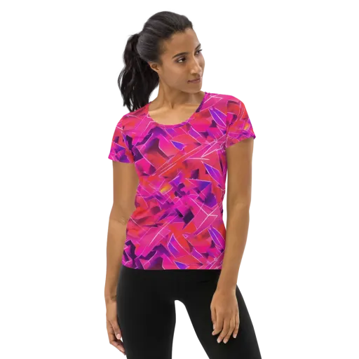 Signal Crush on a Women's Athletic T-Shirt