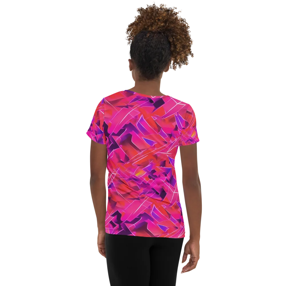 Signal Crush on Women's Athletic T-Shirt — Back