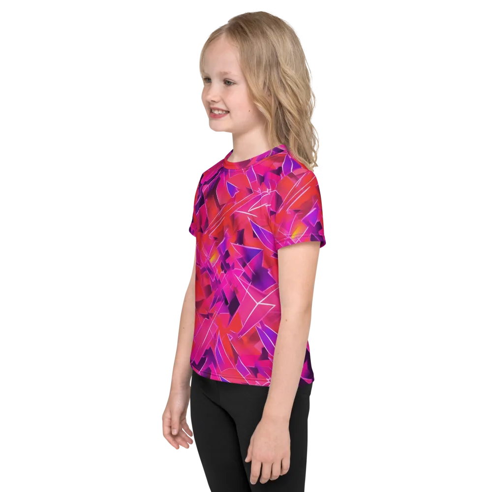 Signal Crush on Kids Crew Neck T-Shirt — Left