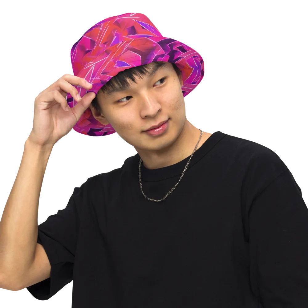 Signal Crush on Reversible Bucket Hat — Front Inside