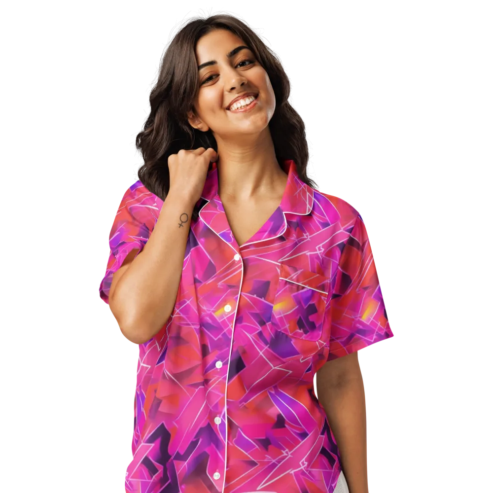 Signal Crush on Women's Short Sleeve Pajama Top — Front