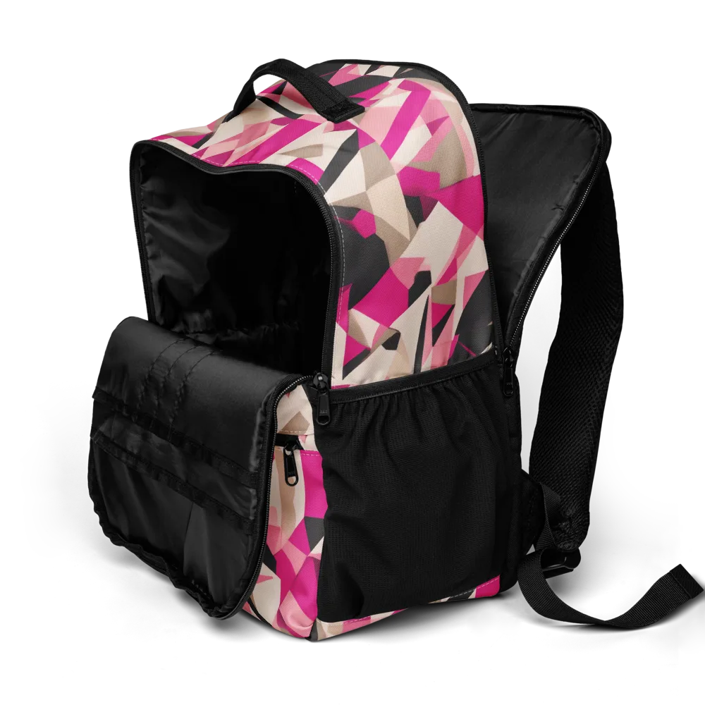 Hot Pink Blueprint on Utility Backpack — Product details 2