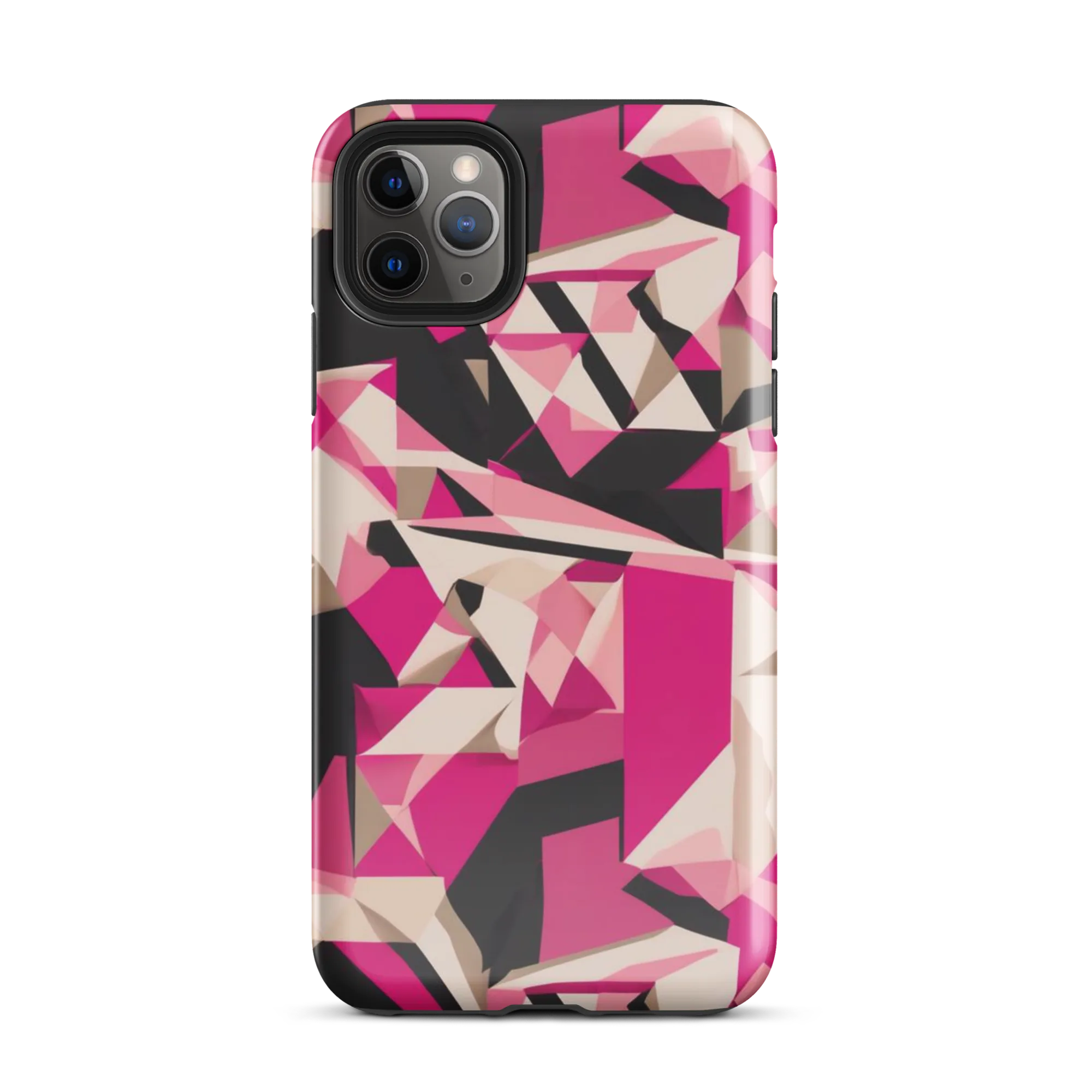 Hot Pink Blueprint on Tough Case for iPhone® — Front