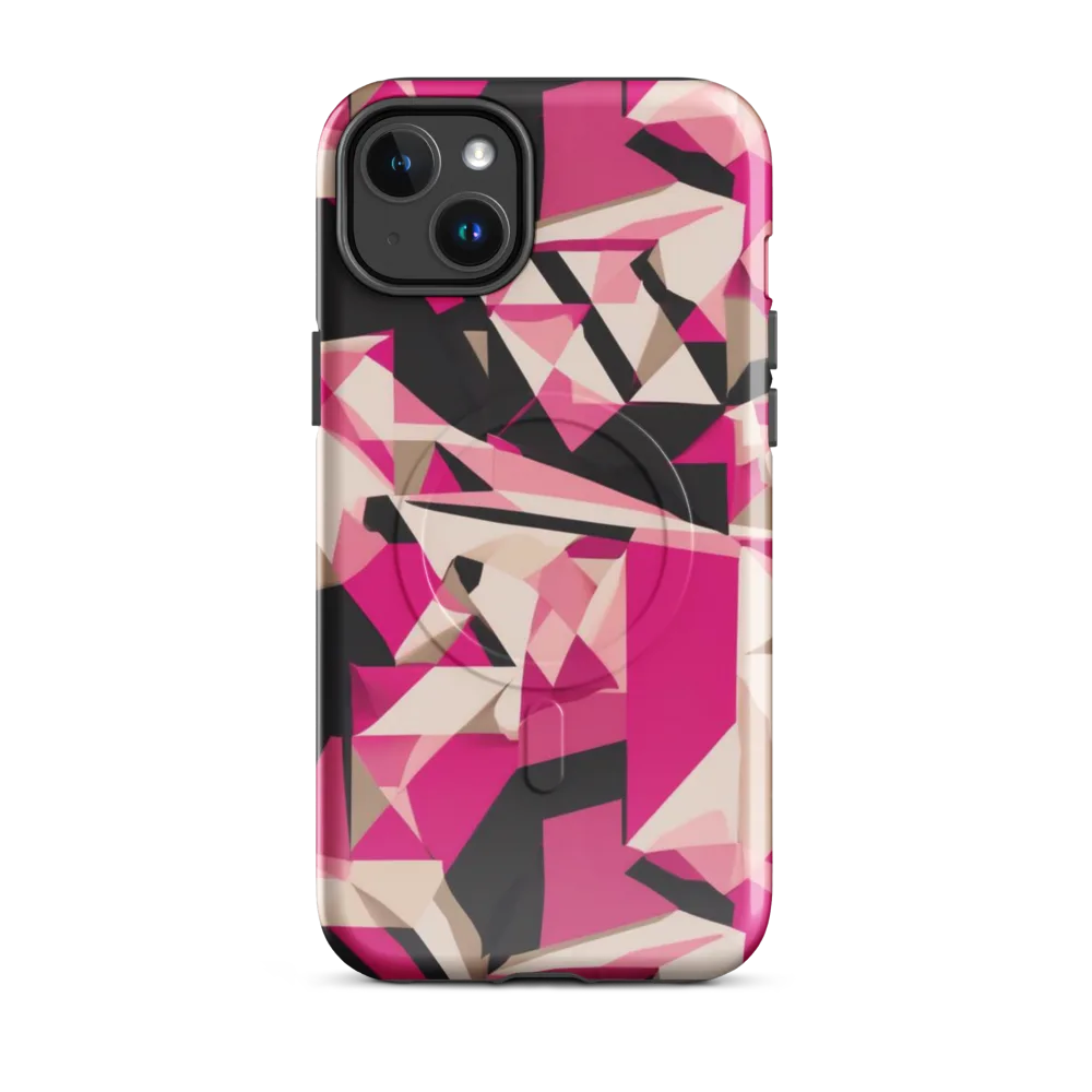 Hot Pink Blueprint on MagSafe Tough Case for iPhone® — Front