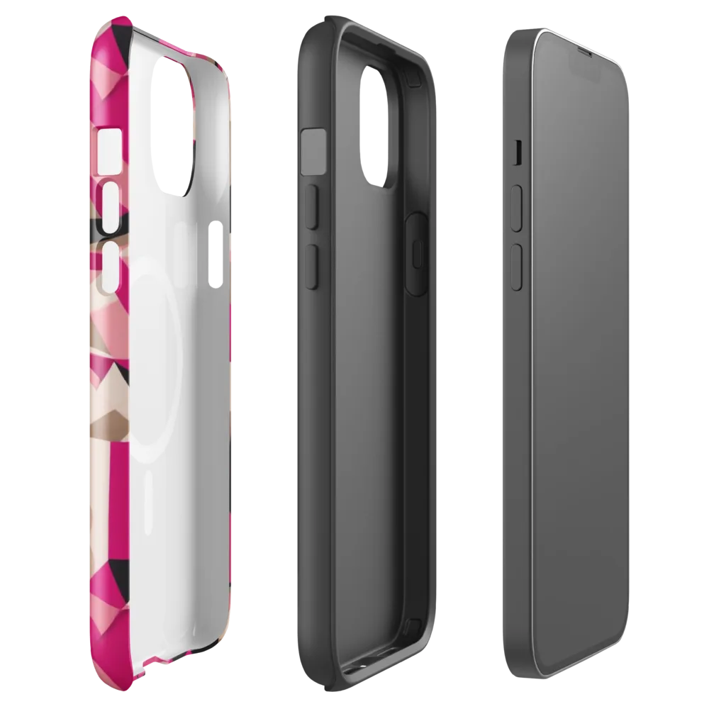 Hot Pink Blueprint on MagSafe Tough Case for iPhone® — Front