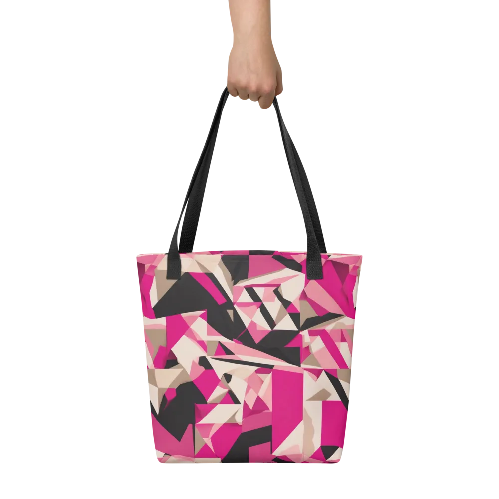 Hot Pink Blueprint on Tote Bag — Front
