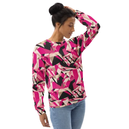 Hot Pink Blueprint on a Sweatshirt