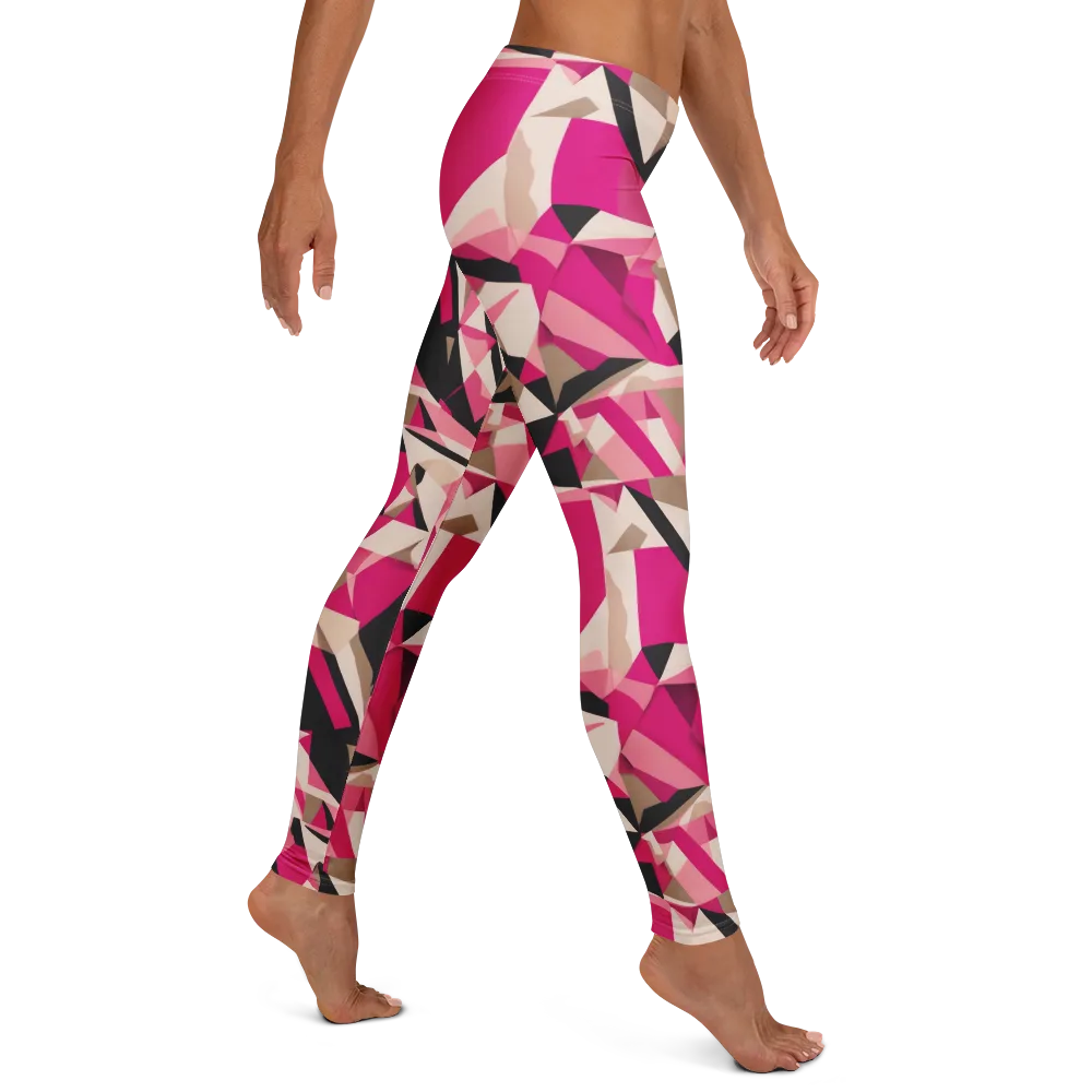 Hot Pink Blueprint on Leggings — Right