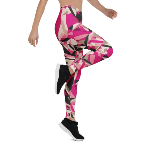 Hot Pink Blueprint on a Leggings