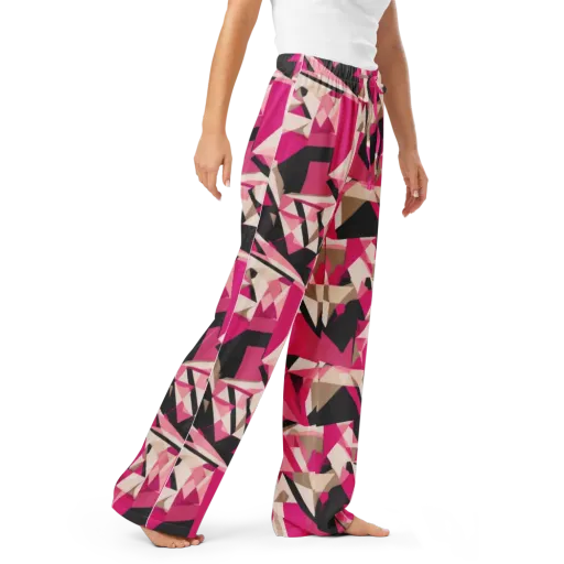 Hot Pink Blueprint on a Women's Pajama Pants