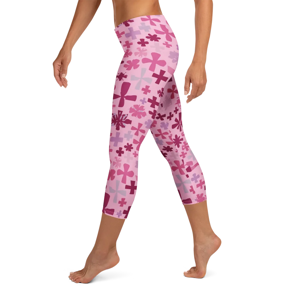 Petal Algebra on Capri Leggings — Left
