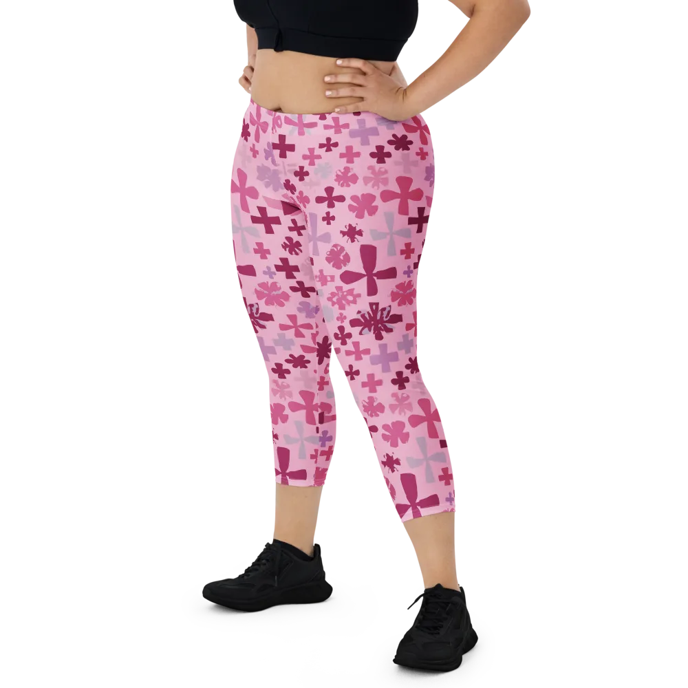 Petal Algebra on Capri Leggings — Front