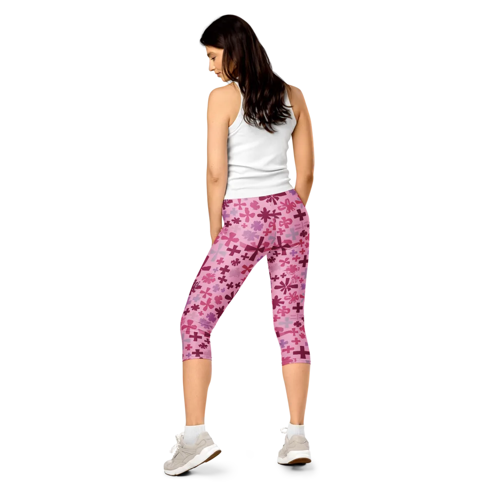 Petal Algebra on Capri Leggings — Back