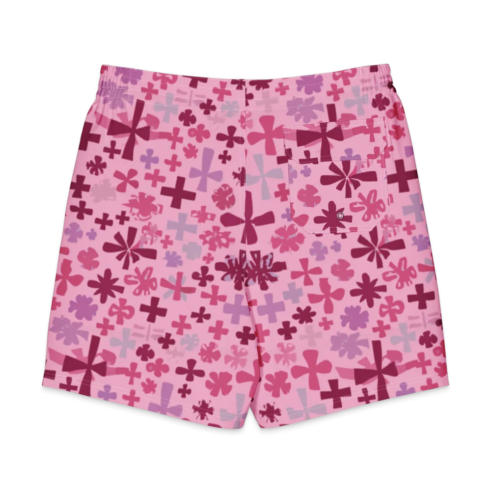 Petal Algebra on Men's Board Shorts — Back
