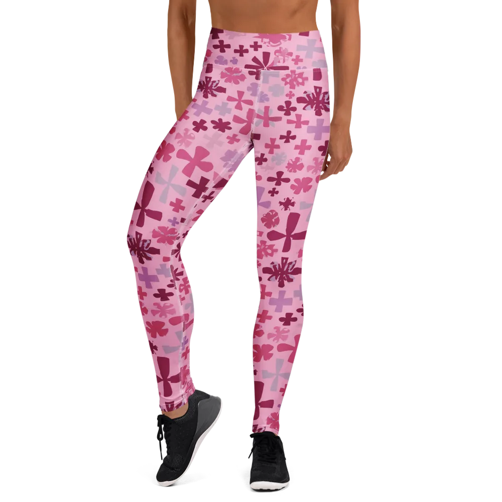 Petal Algebra on Yoga Leggings — Front