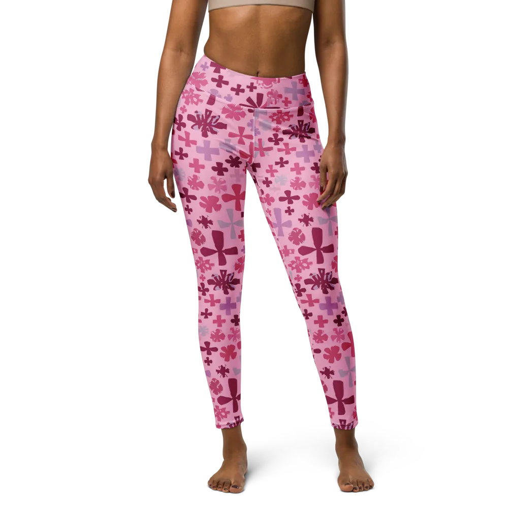 Petal Algebra on Yoga Leggings — Front