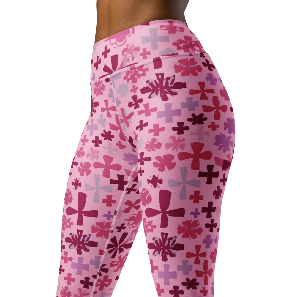 Petal Algebra on Yoga Leggings — Left Front