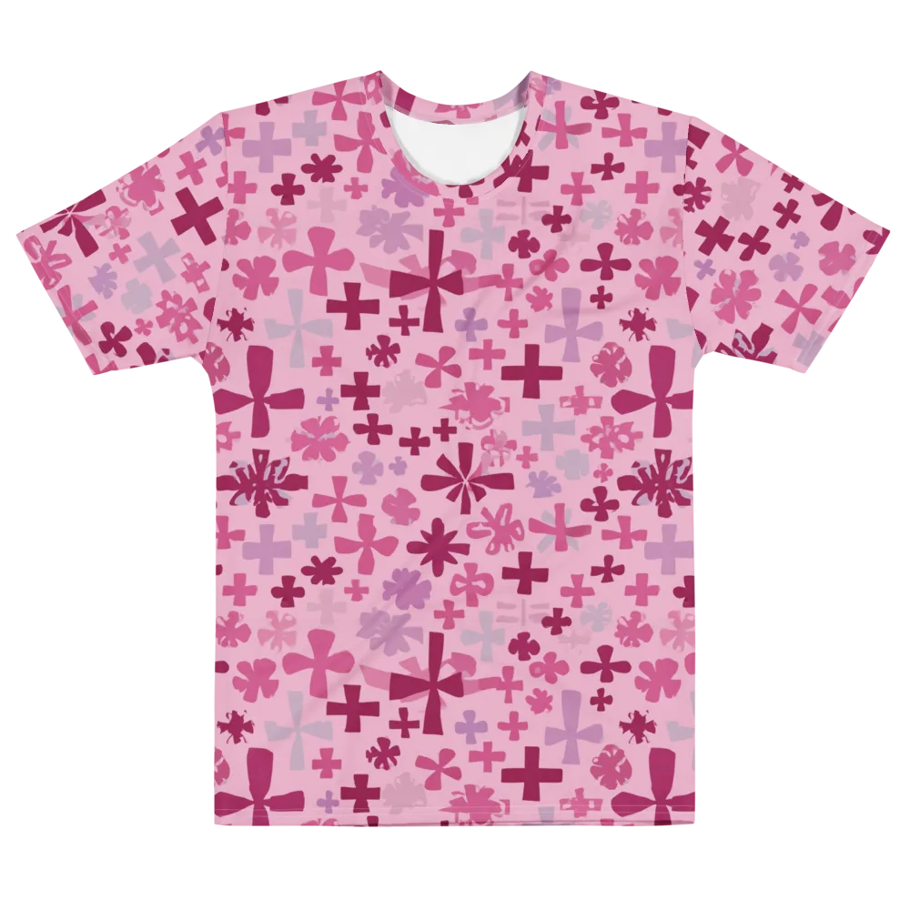 Petal Algebra on Men's Cotton Crew Neck T-Shirt — Front