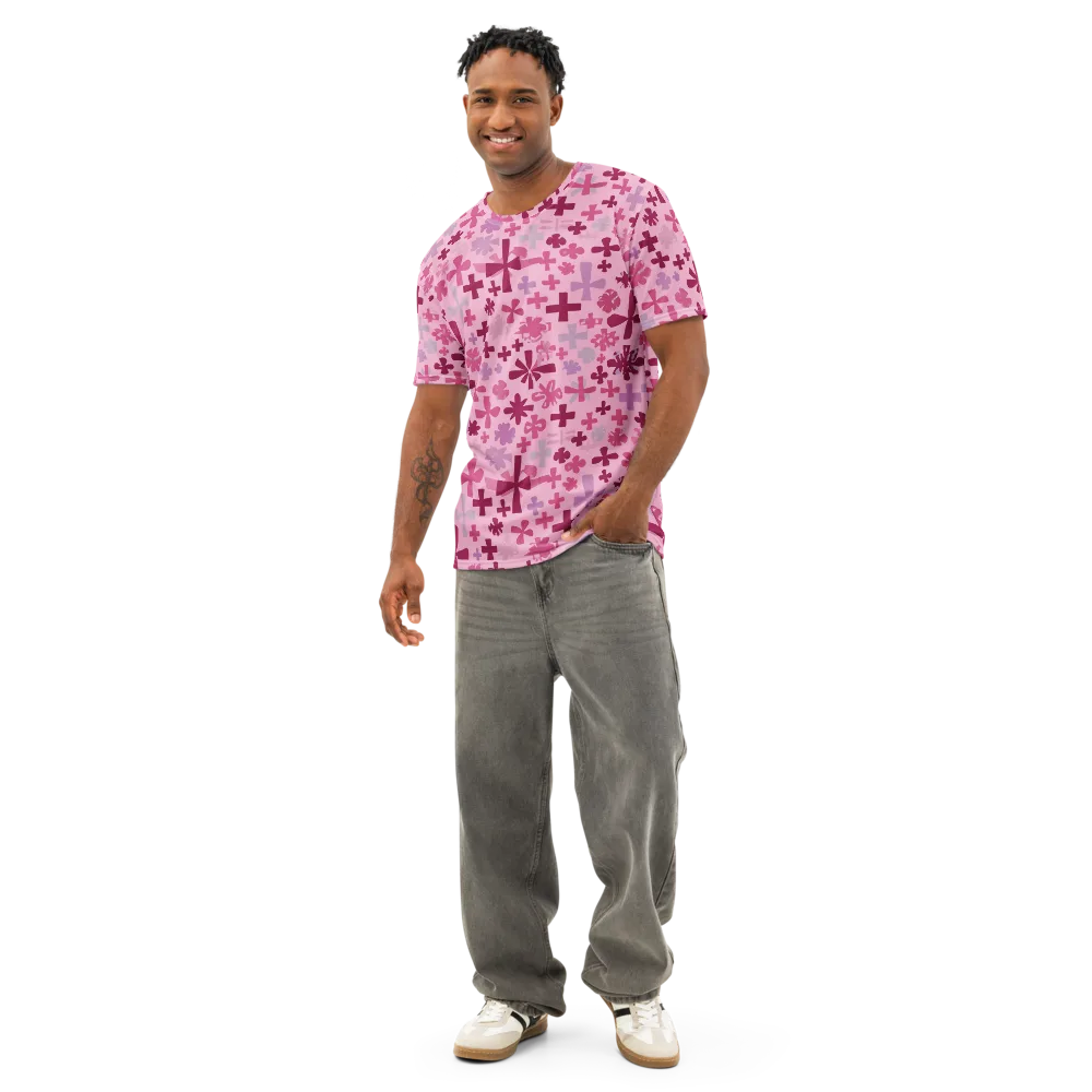 Petal Algebra on Men's Cotton Crew Neck T-Shirt — Front