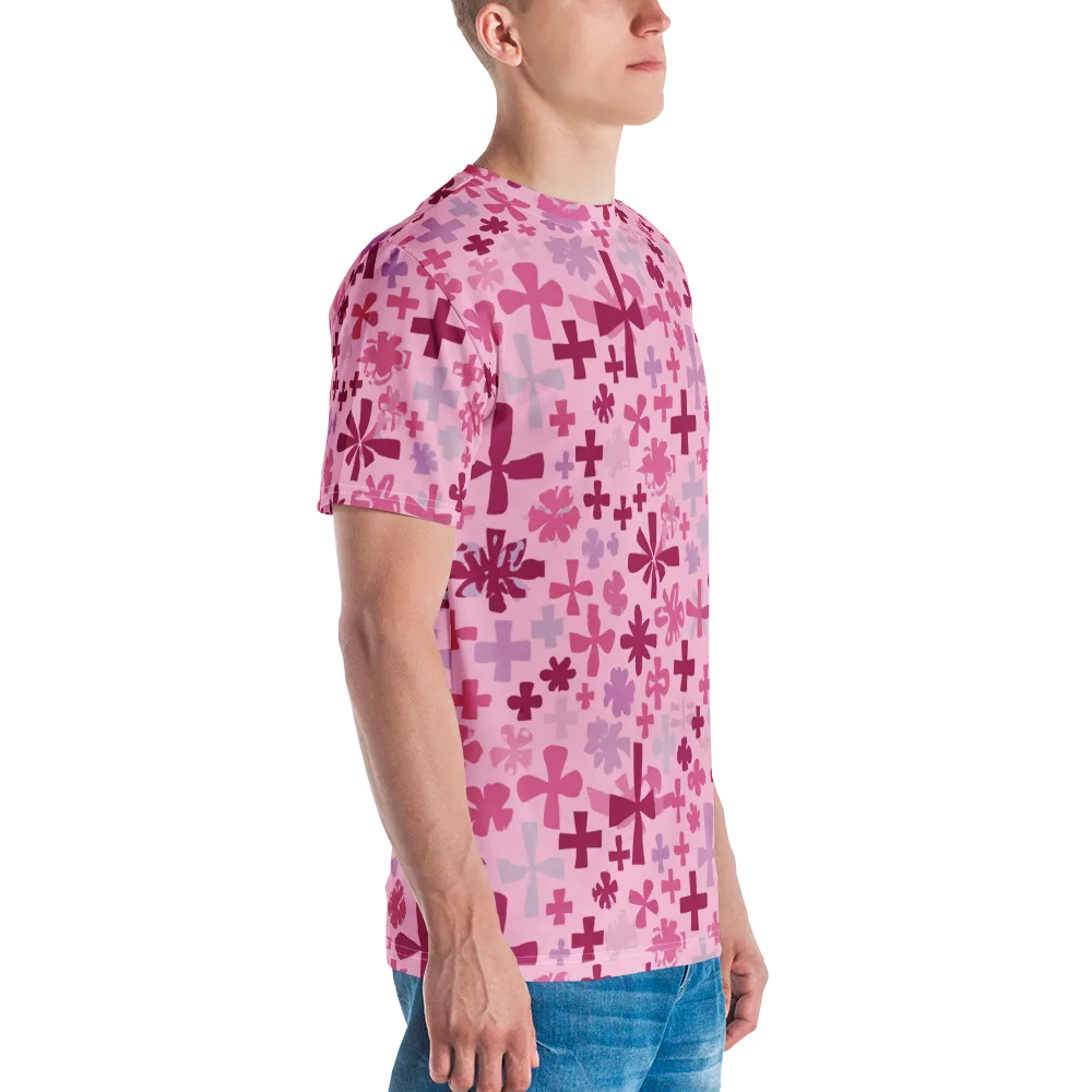 Petal Algebra on Men's Crew Neck T-Shirt — Right