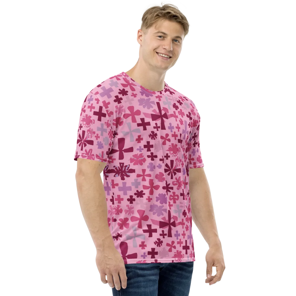 Petal Algebra on Men's Crew Neck T-Shirt — Right