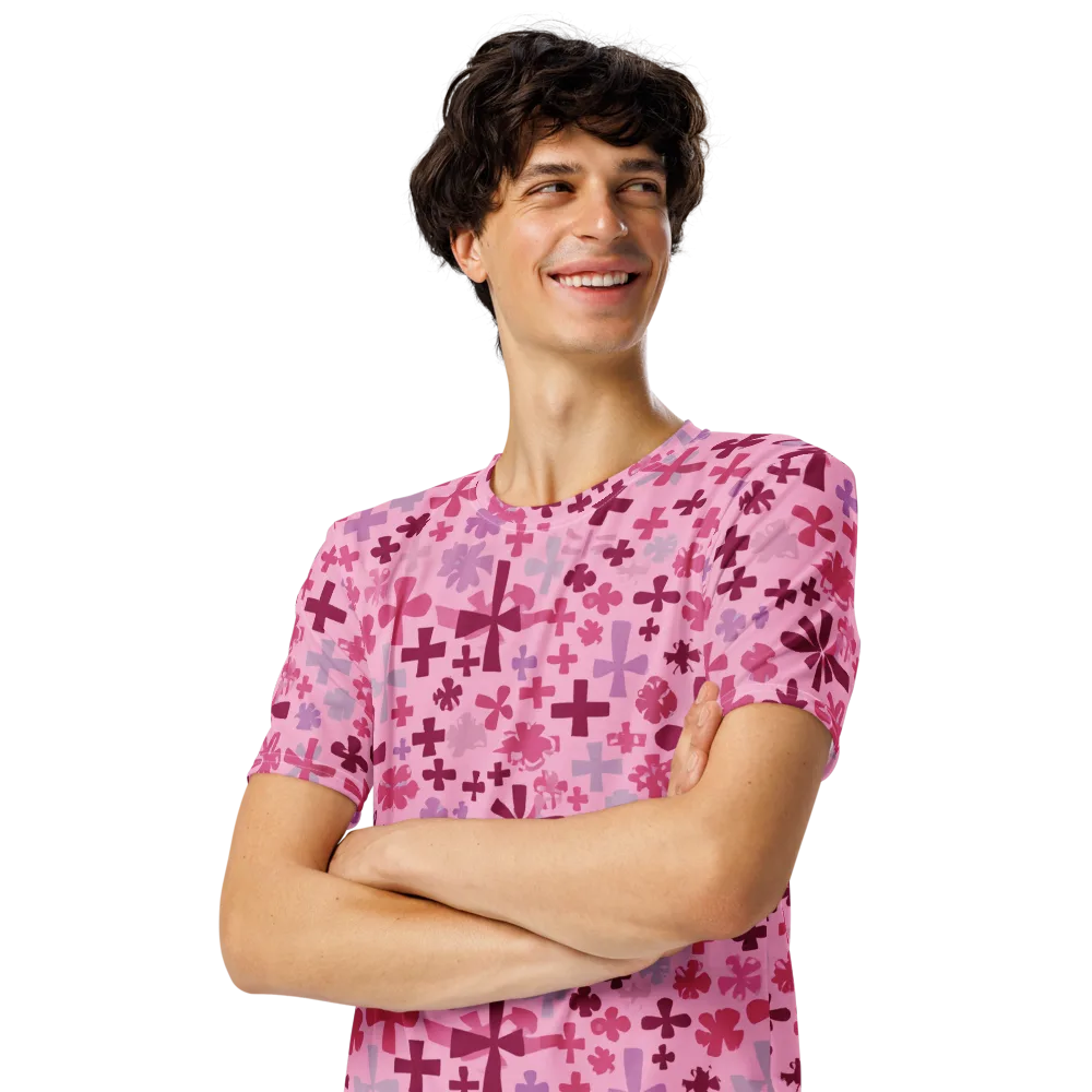 Petal Algebra on Men's Crew Neck T-Shirt — Left Front