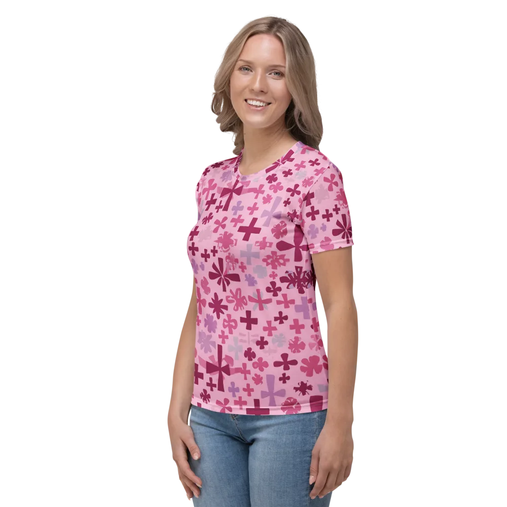 Petal Algebra on Women's Crew Neck T-Shirt — Left