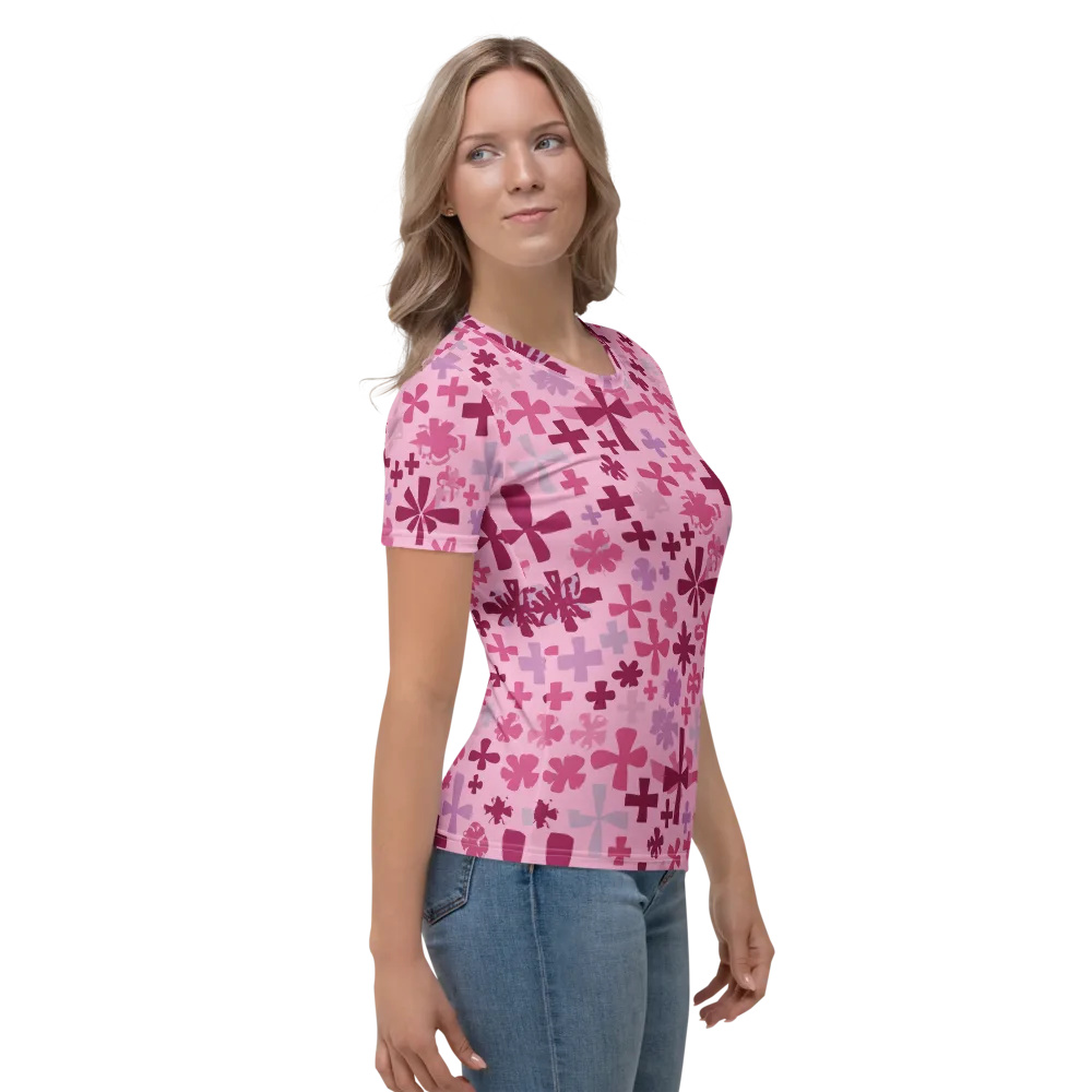 Petal Algebra on Women's Crew Neck T-Shirt — Right