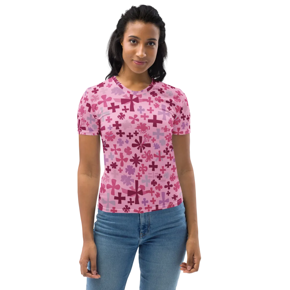 Petal Algebra on Women's Crew Neck T-Shirt — Front
