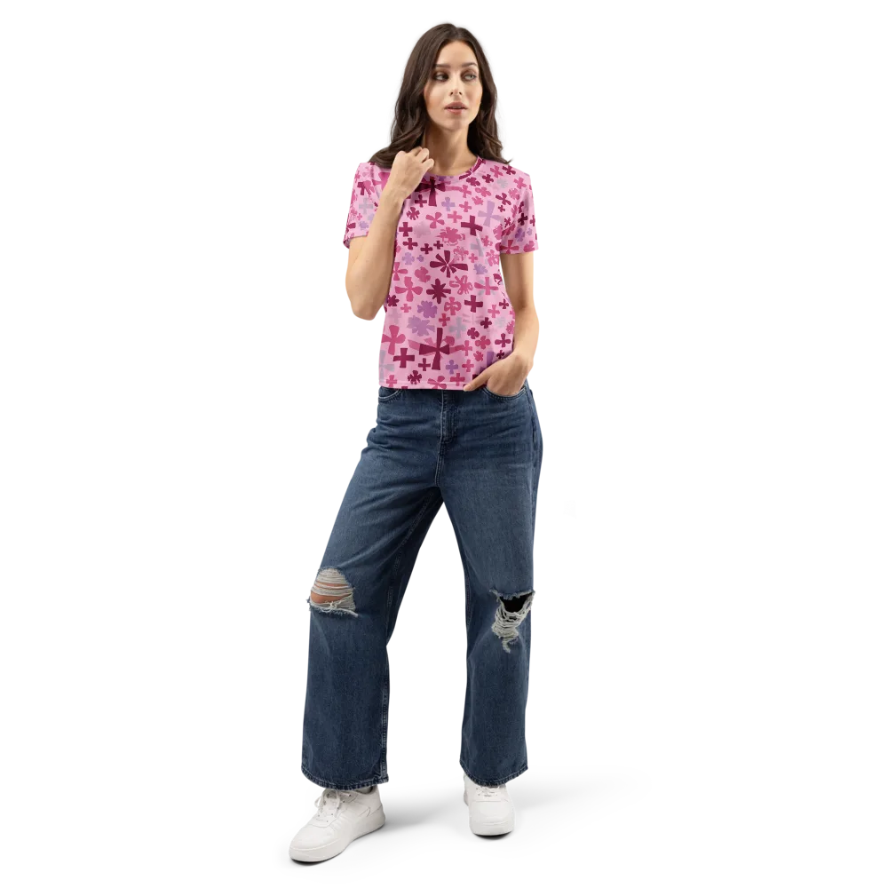 Petal Algebra on Women's Crew Neck T-Shirt — Front