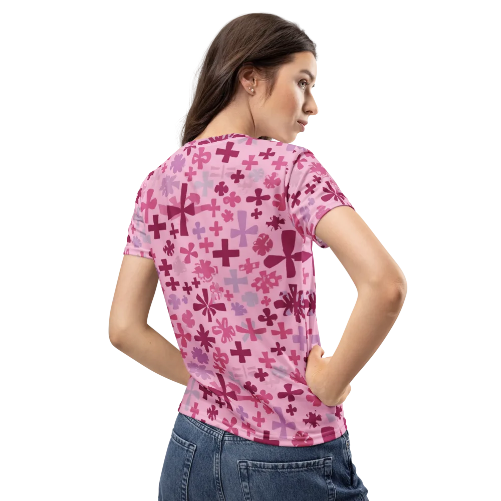 Petal Algebra on Women's Crew Neck T-Shirt — Back