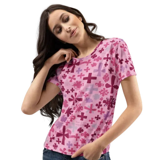 Petal Algebra on a Women's Crew Neck T-Shirt