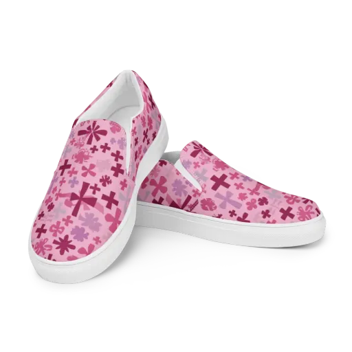 Petal Algebra on a Men's Slip-On Canvas Shoes