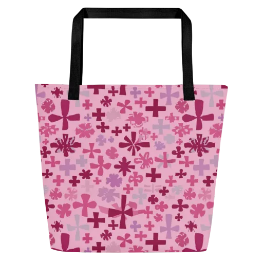 Petal Algebra on a Large Tote Bag W/ Pocket
