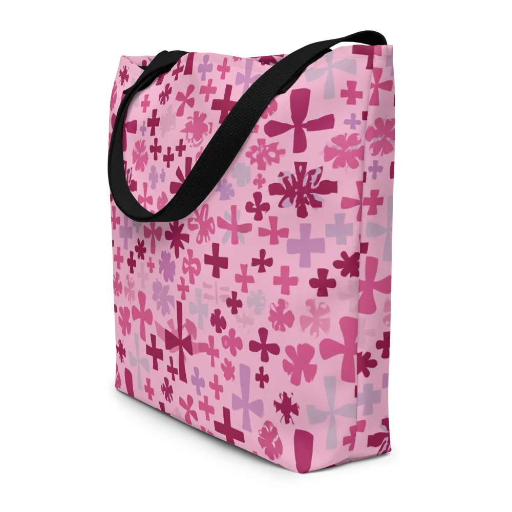 Petal Algebra on Large Tote Bag W/ Pocket — Front